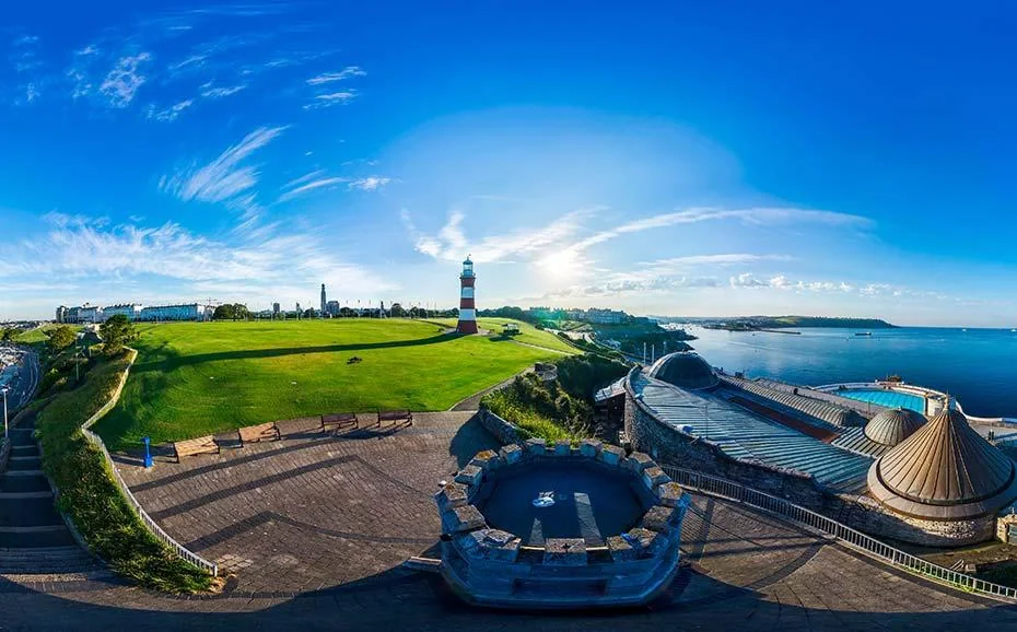 Plymouth Hoe, Barbican en trekpleisters in Devon