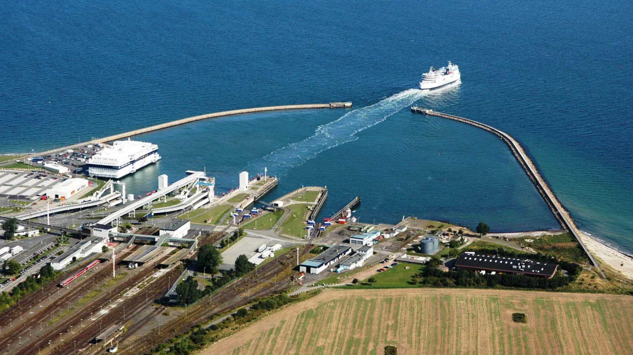 Scandlines veerbootterminal bij Puttgarden op Fehmarn, Duitsland