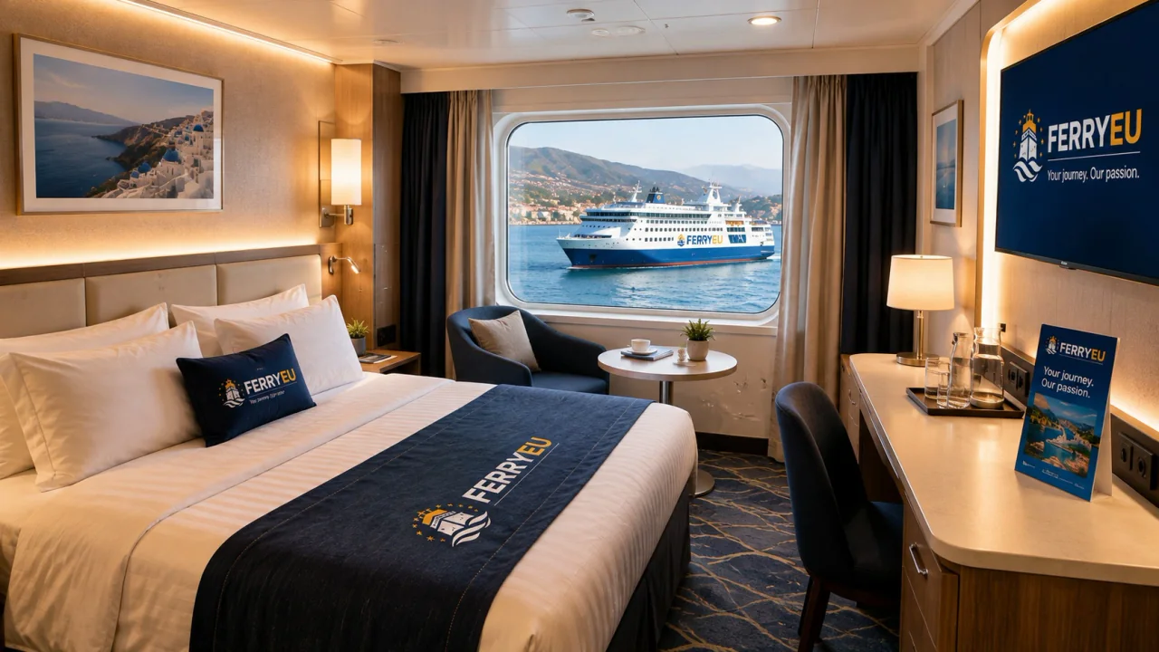 Premiumhut op een veerboot met privéaccommodatie
