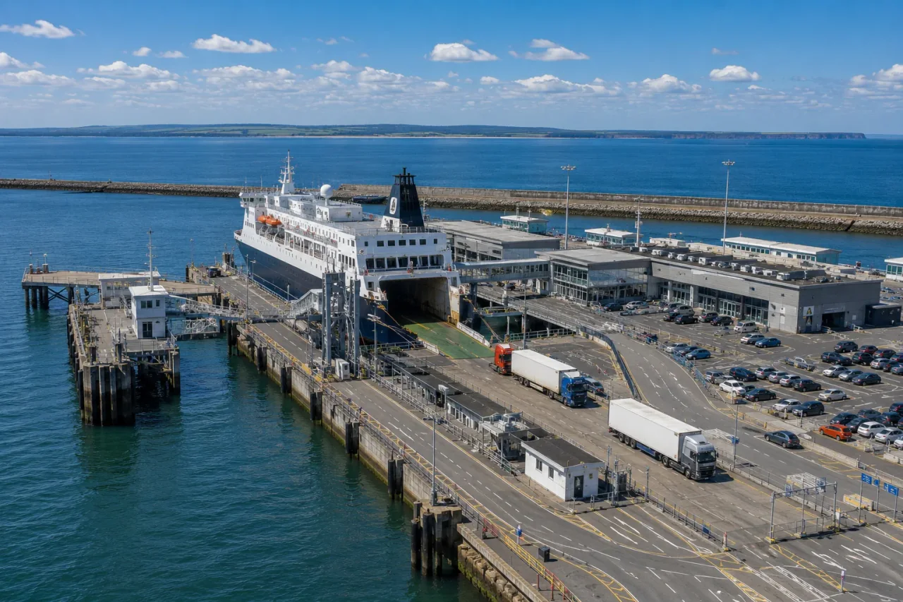 Southampton veerbootterminal en waterkant