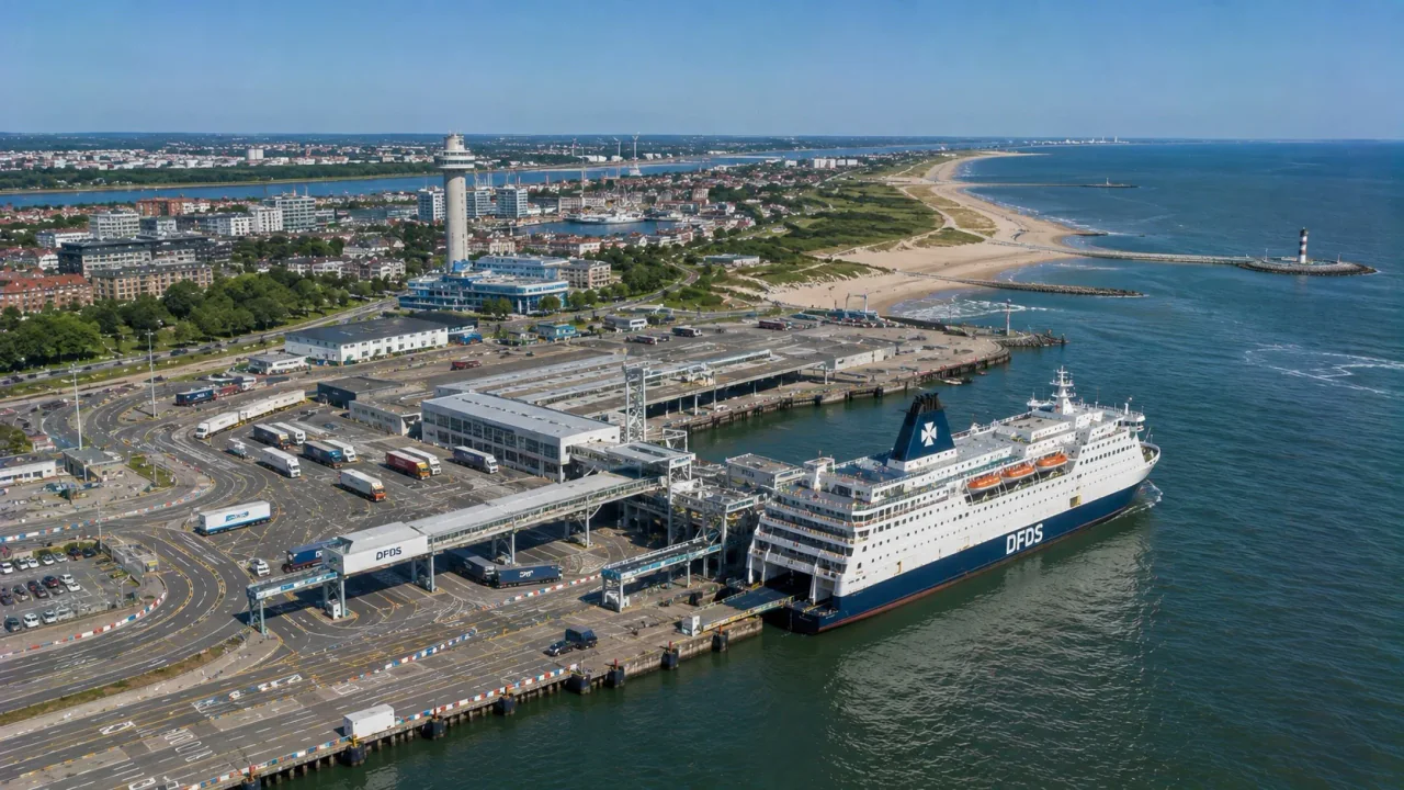 Hoek van Holland passagiersveerbootterminal gebruikt als een praktische toegangspoort voor Antwerpen