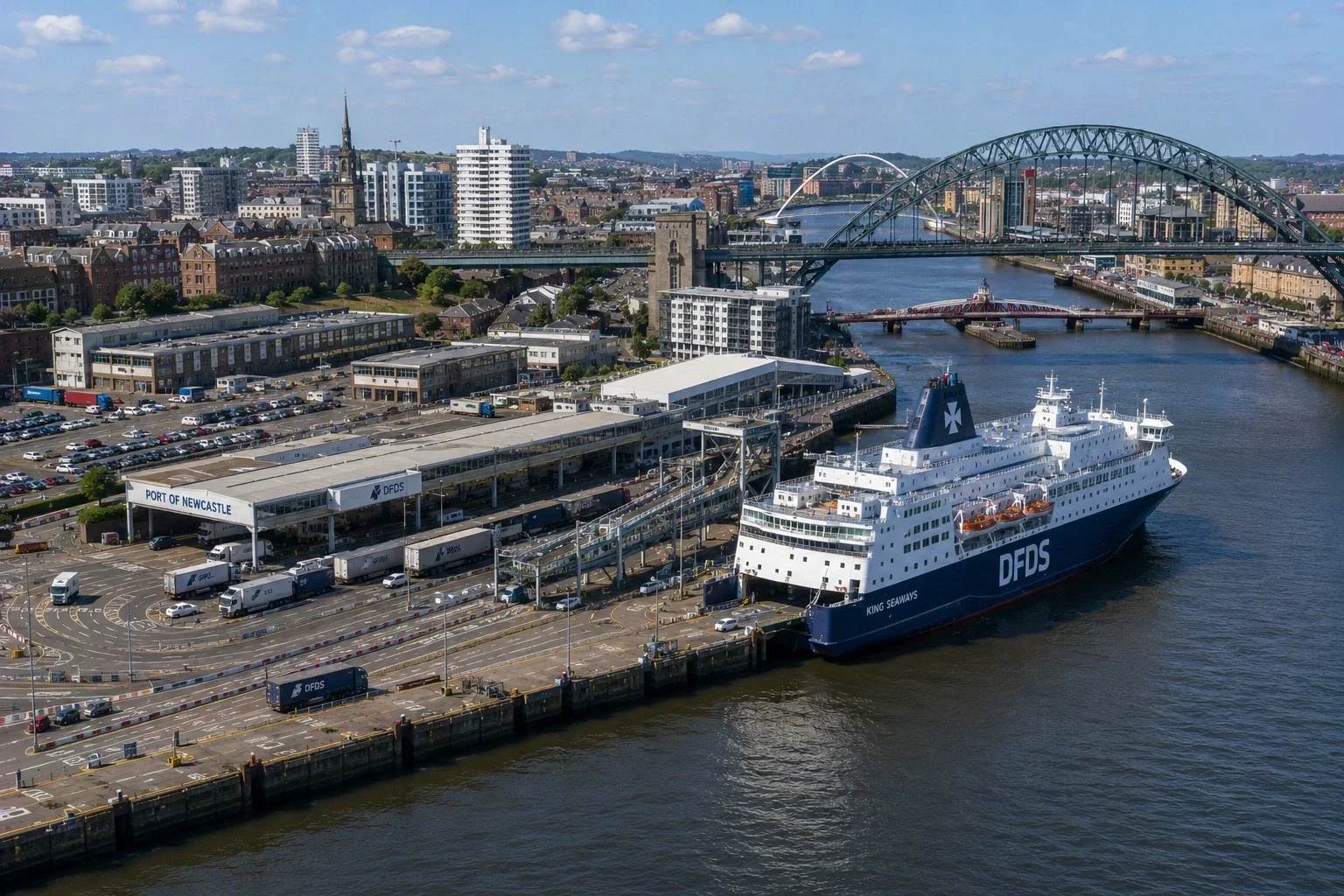 Newcastle passagiersveerbootterminal, de belangrijkste oostkust internationale veerboottoegangspoort voor Edinburgh reizigers