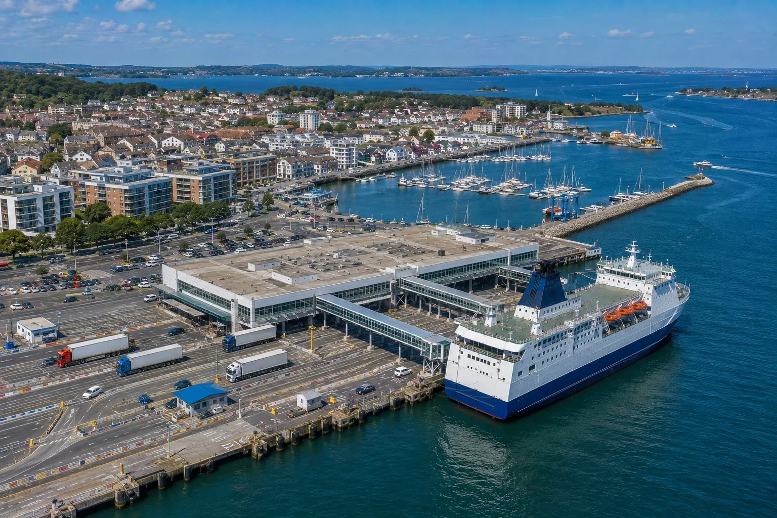 De veerhaven van Poole in Dorset